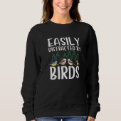 Sweatshirt Facilement Distrait Par Oiseaux Oiseaux Oiseaux (Devant)