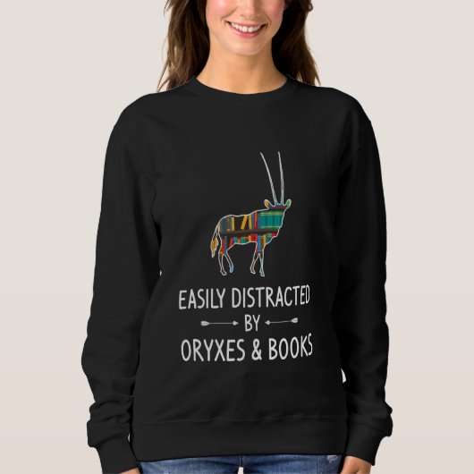 Sweatshirt Facilement Distrait Par Oryxes & Livres Antelope (Devant)