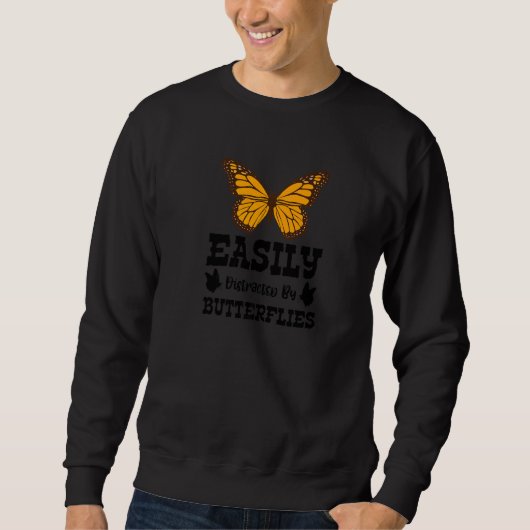 Sweatshirt Facilement Distrait Par Papillons Monarque Papillo (Devant)