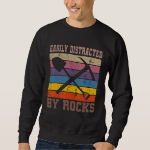 Sweatshirt Facilement Distrait Par Rocks Géologue Vintage Roc