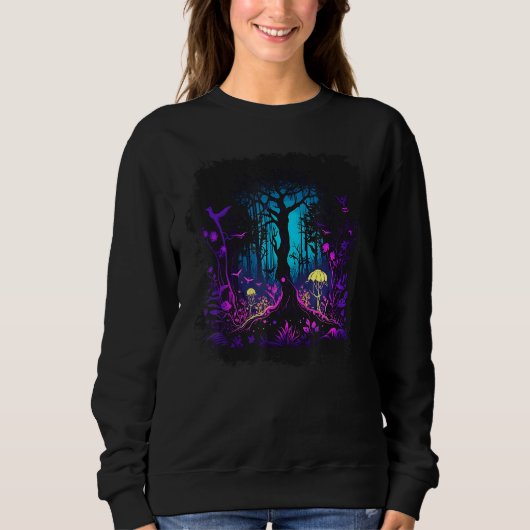 Sweatshirt Fae Fey Gothic Emo Goblincore Aesthetic Dark Fores (Devant)