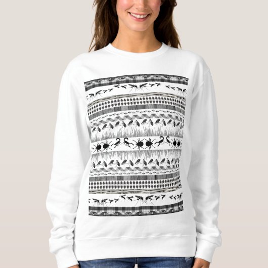 Sweatshirt Fair Isle Fierceness insecte insecte animal insect (Devant)