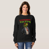 Sweatshirt Faire Canular Grenouille Fiscal Fraude Mème (Devant entier)