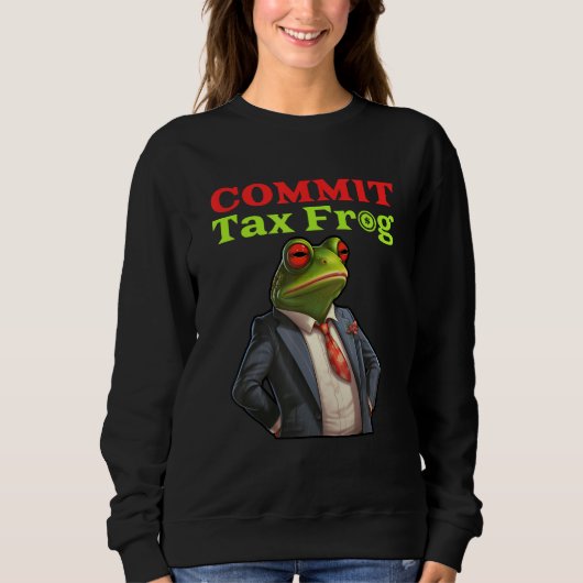 Sweatshirt Faire Canular Grenouille Fiscal Fraude Mème (Devant)