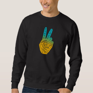 Sweatshirt Faire la paix et non la guerre Signe de la main de