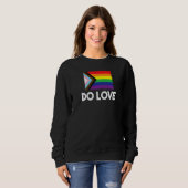 Sweatshirt Faire l'amour Gay pride de l'indicateur (Devant entier)