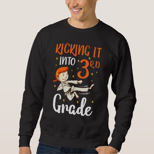 Sweatshirt faisant du tae kwon do de 3e année fille karaté pr (Devant)