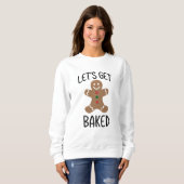 Sweatshirt Faisons cuire un biscuit de Noël (Devant entier)