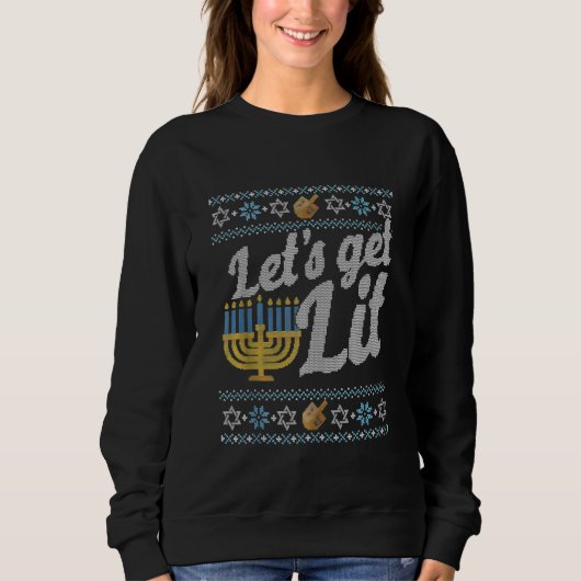 Sweatshirt Faisons Lit Chemise Ugly Hanoukka Channukah (Devant)