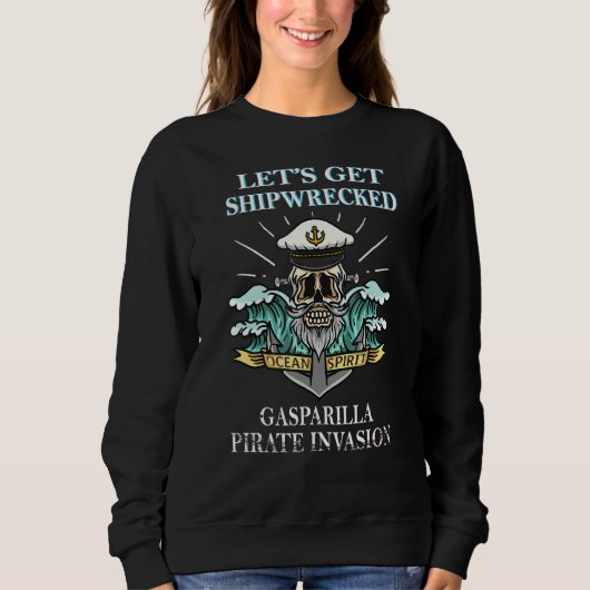 Sweatshirt Faisons naufrage Pirate Jolly Gasparilla 2022 (Devant)