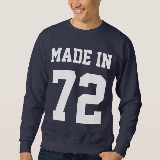 Sweatshirt Fait Dans L'Année D'Anniversaire Personnalisée (Devant)