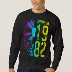 Sweatshirt Fait En 1982 Vintage Vinyl Record Gothic Skull Lp