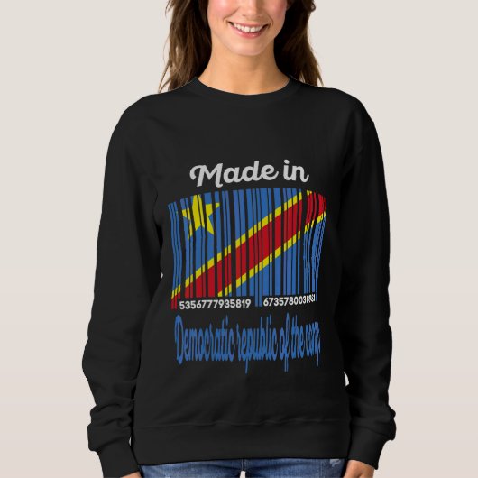 Sweatshirt Fait République Démocratique Du Congo (Devant)