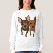 Sweatshirt fait sur commande de Pin de minute (Devant)