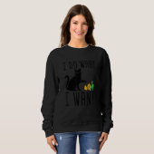 Sweatshirt Faites Ce Que Je Veux Cute Black Cat Cactus Graphi (Devant entier)