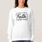 Sweatshirt Faith Christianity Minimalist, cadeau pour elle (Devant)