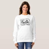 Sweatshirt Faith Christianity Minimalist, cadeau pour elle (Devant entier)