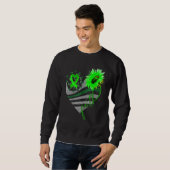 Sweatshirt Faith Gastroparesis Awareness Sunflower Heart Ribb (Devant entier)