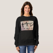 Sweatshirt Faith Hope Love Expression Affection Christian Rel (Devant entier)