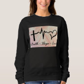 Sweatshirt Faith Hope Love Expression Affection Christian Rel (Devant)