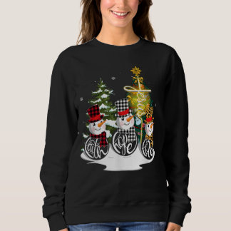 Sweatshirt Faith Hope Love Snowman Jesus Xmas Tree Christian