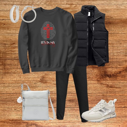 Sweatshirt Faith Identity Cross Fingerprint Design