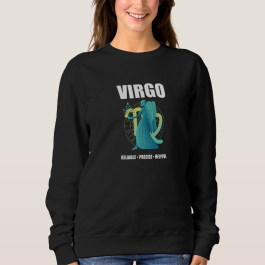 Sweatshirt Faits sur le signe du zodiaque Vierge Citation Sym (Devant)
