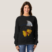 Sweatshirt Fake Shark Goldfish Fish (Devant entier)