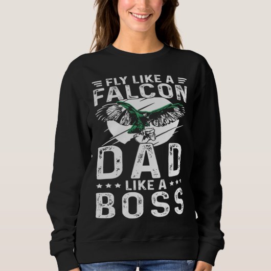 Sweatshirt Falconer Dad Falconry Like a Boss (Devant)