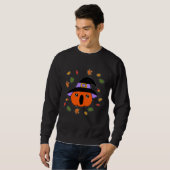 Sweatshirt Fall Autumn Pumpkin Witch Halloween Costume With L (Devant entier)