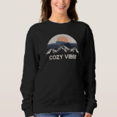 Sweatshirt Fall  Quote Cozy Vibes Teal Bold (Devant)