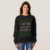Sweatshirt Famille Correspondant laid Elf Indien Elf Chris (Devant entier)