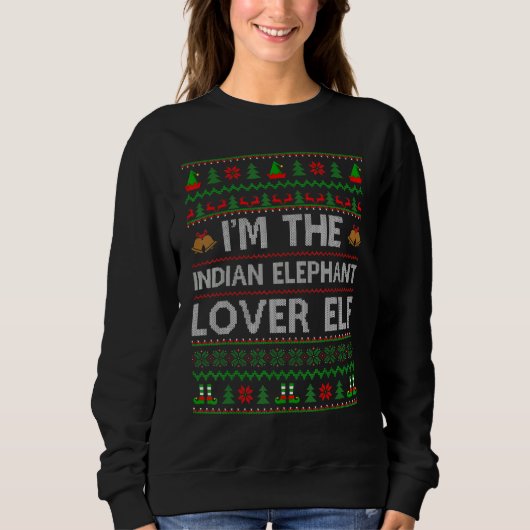 Sweatshirt Famille Correspondant laid Elf Indien Elf Chris (Devant)