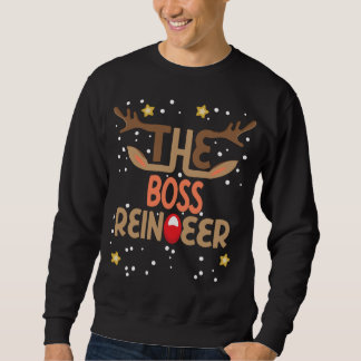 Sweatshirt Famille Correspondante Boss Reindeer - Drôle Chris