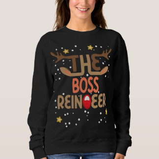 Sweatshirt Famille Correspondante Boss Reindeer - Drôle Chris