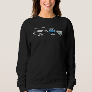 Sweatshirt Famille De Bande Vidéo Disquette Disquette Et Band