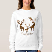 Sweatshirt Famille de cerfs Brown (Devant)