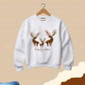 Sweatshirt Famille de cerfs Brown
