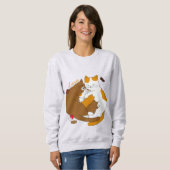 Sweatshirt Famille de chats mignons (Devant entier)
