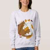 Sweatshirt Famille de chats mignons (Devant)