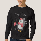 Sweatshirt Famille de Pingouin mignonne Correspondant Noël Pa (Devant)