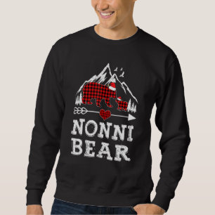 Sweatshirt Famille de pyjama de jumelage de l'ours nonni à pl