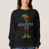 Sweatshirt Famille d'Elfe jumelée Aventurée Groupe Noël Pa (Devant)