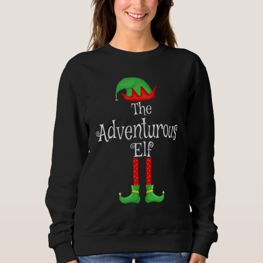 Sweatshirt Famille d'Elfe jumelée Aventurée Groupe Noël Pa (Devant)