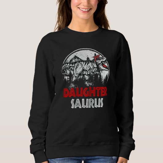 Sweatshirt Famille Dinosaur Rex Fille Saurus Daughtersaur (Devant)