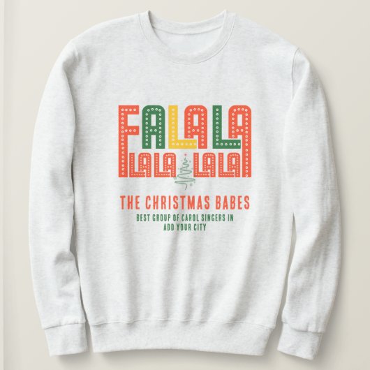 Sweatshirt Famille Karaoke Carols Choir Group (Design devant)