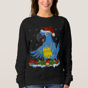 Sweatshirt Famille Macaw Lover Correspondance Santa Chapeau M