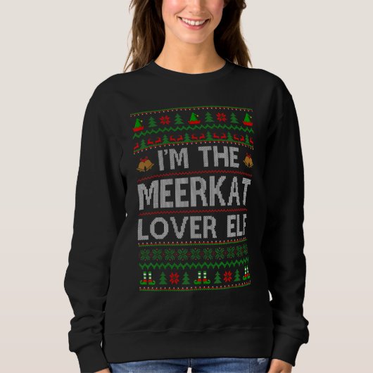 Sweatshirt Famille Matching Ugly I'm The Meerkat Elf Christma (Devant)