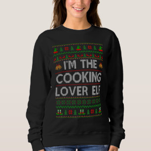 Sweatshirt Famille Matching Ugly Je suis La Cuisine Elf Chris