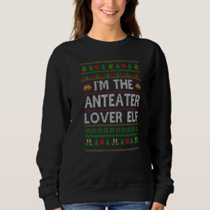 Sweatshirt Famille Matching Ugly Je suis The Anteater Elf Chr